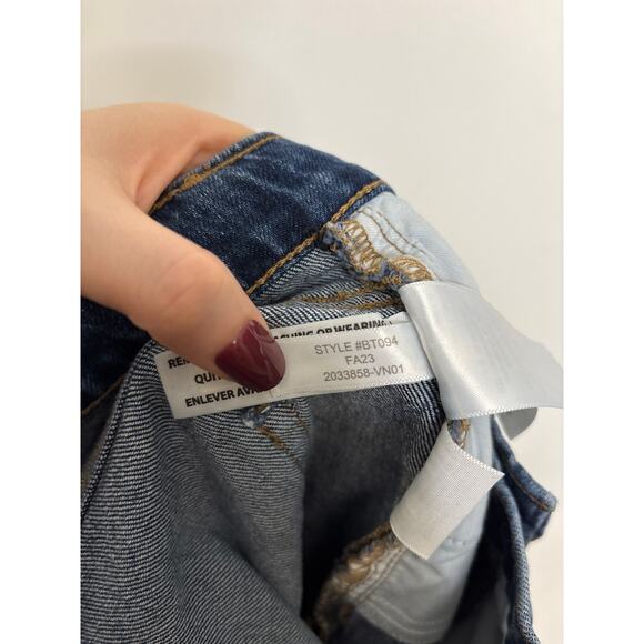 J. Crew Factory Jeans Womens 26 Blue Flare Crop Mid-Rise Button Fly Stretch - Picture 5 of 5